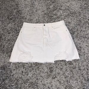White Jean Skirt
